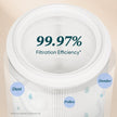 Levoit HEPA replacement filter top view with white pleated media