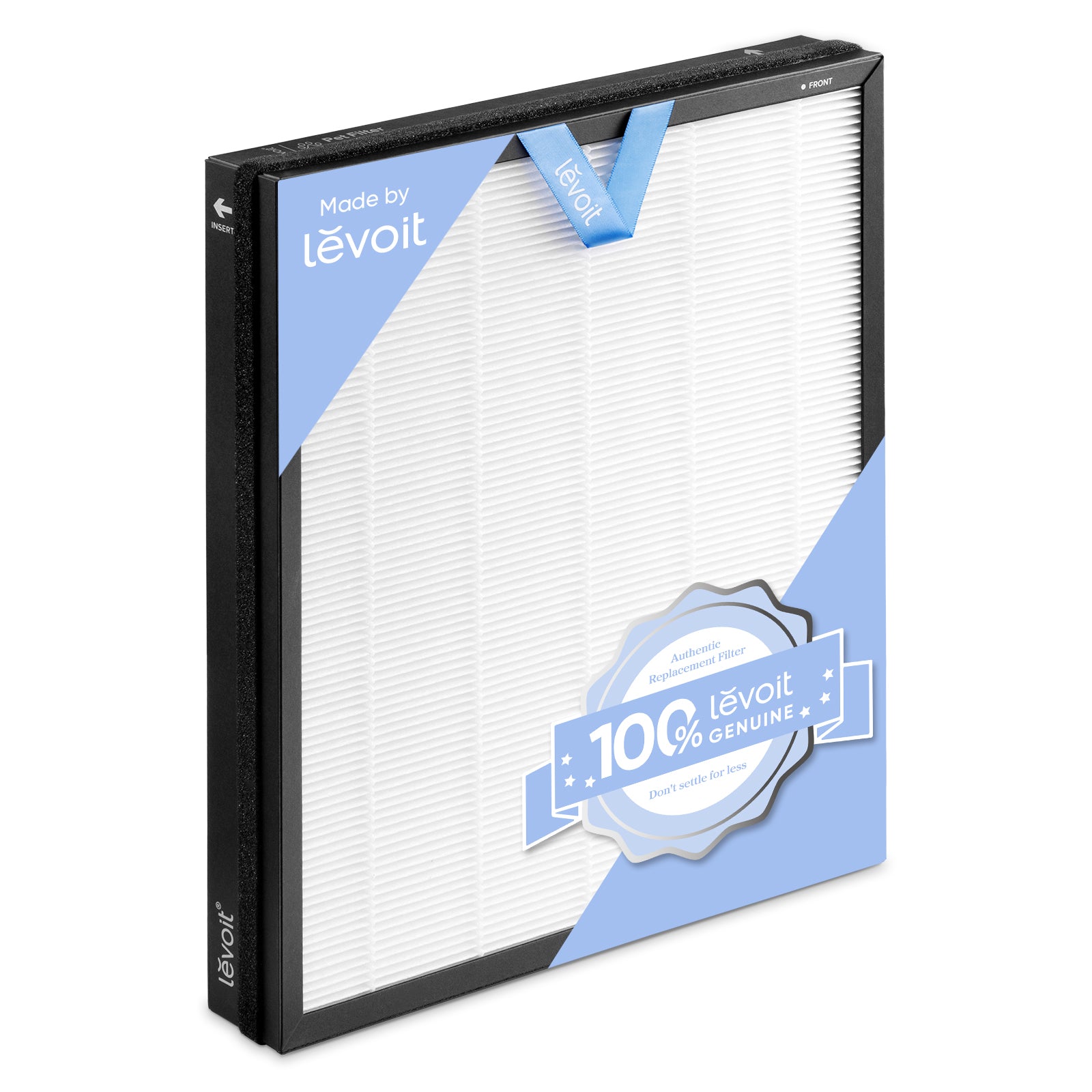 Levoit Vital Pet Pro replacement air purifier filter, white pleated media in black frame