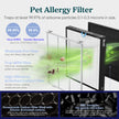Pet allergy HEPA filter panels with carbon filter layer graphic for air purifier