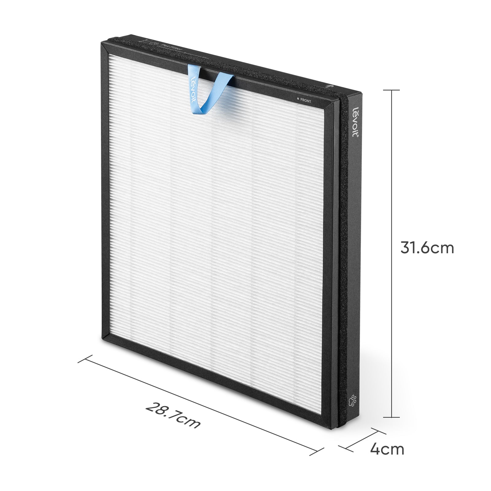 Levoit Vital Pet Pro replacement air purifier filter with white pleated media and black border