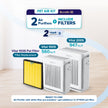 Pet air kit bundle with 2 white air purifiers and included filters