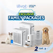 Pet air purifier family bundle with multiple Levoit units in white