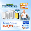 Complete pet air purifier bundle with three Levoit Vital units and replacement filter