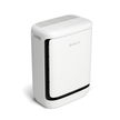 Levoit pet smart air purifier, white side view with control lights on top